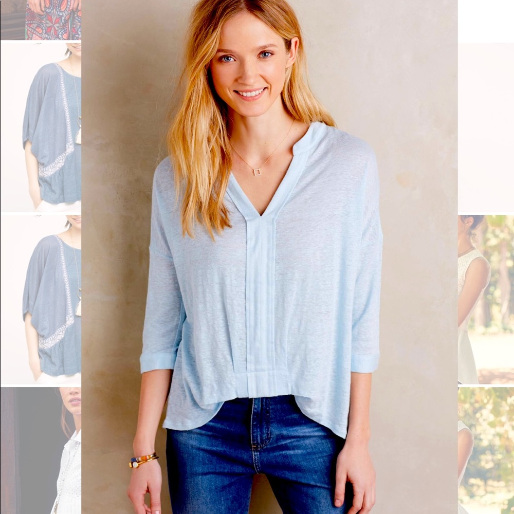 ANTHROPOLOGIE: V Neck Tee